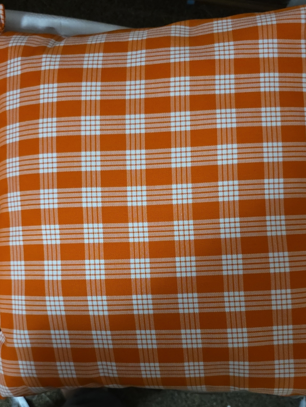 Orange and White Palaka Throw Pillows - Set Of 2